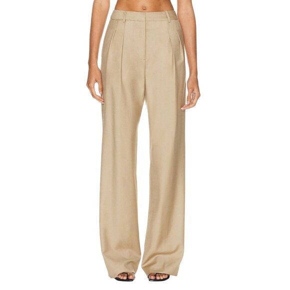Loulou Studio Sbiru Pants in Beige XSmall New Womens Tailored Trousers - Picture 1 of 16